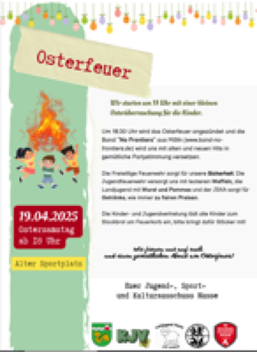 Osterfeuer Nusse 2025